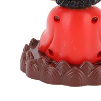 Plastic Light Powered Swing Head Figurine  Car Interior Dashboard Display raudona