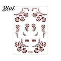 Eco-friendly Tattoo Decals Henna Stickers Red Brown Waterproof Lace Temporary Tattoos Body Art Stickers Indian Mehndi for Hands Feet Festival N