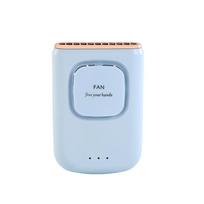 USB Rechargeable 1200mAh Portable Mini Neck Fan - Lightweight and Compact Design, Suitable for Outdoor, Dormitory, Office and Tr dangaus mėlyna spalva