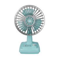 Retro Alloy Desktop Fan 3 Speeds USB Charging Portable Small Fan for Students Dormitory Home Office Desk Use žalia