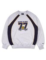 La Maison Studio Unisex Rugby Sports Double Seven Sweatshirt Ash Gray (Fcd1Ts104M) Ash Gray/M Terry