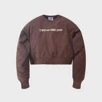 Chil Sports Club Women'S Two-On One-Putt Crop Sweat Brown One Size