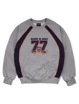 La Maison Studio Unisex Rugby Sports Double Seven Sweatshirt Melange Grey (Fcd1Ts104M) Melange Gray/M Terry