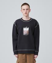 A Cock Meltdown Stitch Sweatshirt [Charcoal] Washed Charcoal/Xl