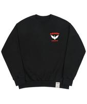 Graver [Unisex] Small White Duck Wing Smile Sweatshirt_Black Black/S