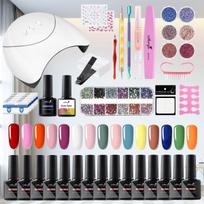 30 Colors Gel Nail Polish Set Barbie Nude Pink Collection Soak Off UV LED Lamp Use Salon Home DIY Nail Art Kit 03# nail polish set (15 bottles)