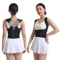 Cheap Men's Posture Corrector Back Posture Brace Neoprene Lumbar Support Belt with Breathable Shoulder Strap S juoda