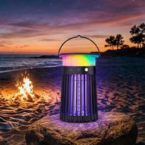 Impermeable IP65 Solar Powered Bug Zapper Outdoor Mosquito Killer for Patio, Jardin and Terraza with 4200mAh 3W