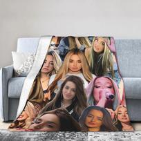 L-Lolas I-Indigos Plush Blanket Girls Boys Flannel Throw Blanket For Couch Bed Super Warm Design Bedspread Birthday Present Size: 75*100cm, Weight: 230 GSM
