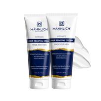 Mannlich Intimate/Private Hair Removal Cream for Men, Painless, Faster, Soothing for Unwanted Coarse Pubic Hair, Suitable For All Skin Types, 200 m