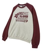 Moz Moz Kraft Color Block Raglan Graphic Oversized Sweatshirt Oatmeal Oatmeal/3 (2Xl-3Xl)