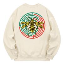 Khan 6312 Kmc0033 Bumblebee Maze Fleece-Lined Sweatshirt - Cream L