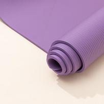 NBR Natural Rubber Yoga Mat Home Gym Equipment for Fitness Exercise Cart with Jumps Ropes for Yoga Workout tamsiai pilka spalva