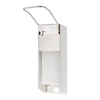 Industrial Grade Automatic Soap Dispenser with Elbow Press Type in Aluminum for Public Restroom Wall-Mounted Disinfectant Use (as the picture,No Plug Required&N/A)