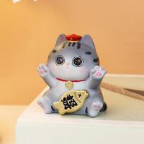 Feng Shui Cat Resin Craft Decorations With Prosperity Symbols For Wedding And Party Gifts Style 1