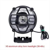 Sports E-Bike Headlights 36V 48V Electric Bicycle Horn Light Waterproof Aluminium Alloy Head Light Night Riding Front Headlight NONE