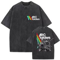 Vintage Washed Arc Raiders Game Fans T Shirt Men Gothic Fashion Short Sleeve T-shirts Women Casual 100% Cotton Tshirt Streetwear S įvairiaspalvis
