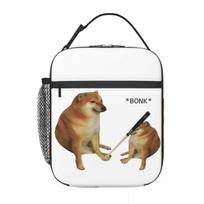 Shiba Inu Dog Bonk Meme Insulated Lunch Bag for Women Kids Portable Food Boxes Thermal Lunch Box Tote One Size