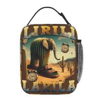 Lirili Larila Funny Italian Brainrot Meme Insulated Lunch Bag Portable Thermal Bag Tote Lunch Box Office Travel Food Bag One Size