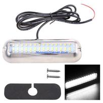 A70F 42 LED Underwater Boat Marine Transom Light 316 Stainless Steel Pontoon IP68 balta