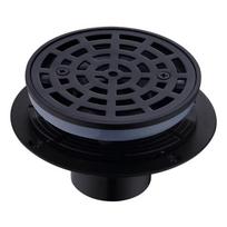 Round Brass Bathroom Floor Drain Black Chrome Brushed Gold Shower Floor Drain (Black,Brass) juoda