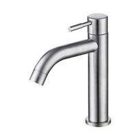 Grifo Monomando Para Lavabo, Laton Y Acero Inox 304, Anticorrosion, Bajo Plomo - Cert. CE, Montaje Encimera, Bano (as the picture,Stainless Steel)