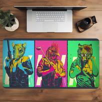 Game H-Hotline Miami Mouse Pad Gamer Keyboard Mouse Mat Rubber Cartoon Big Motbook Computer PC Mousepad 600x300x2mm