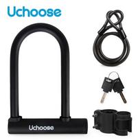 Motorcycle bicycle U-lock waterproof anti-theft lock wire rope safety Motorized scooter Mountain bike road zinc alloy Locks and ropes