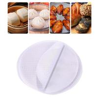 5/6pcs 20/24/27/30cm Silicone Steamer Mesh Mat Non-stick Pad Round Dumplings Mat Steamed Buns Baking Pastry Dim Sum Mat Liners 5pcs 24CM
