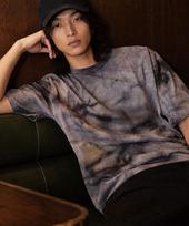 Anew Bros Basic Signature Water-Dyed Short Sleeve T-Shirt 6 Colors [Anse_9301] Blue_Anse_9301/Free