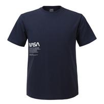 Nasa Unisex Training Cotton Blend Round Neck Short Sleeve T-Shirt [Navy] 95