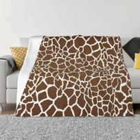 Žirafos rašto pledas Pliušinis šiltas žiemai Vasariniai patalynės užklotai Size: 75*100cm, Weight: 230 GSM white