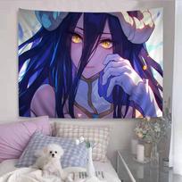 Gamer Albedo Anime Sexy Girls Cartoon Tapestry Art Science Fiction Room Home Decor Art Home Decor 100X70CM