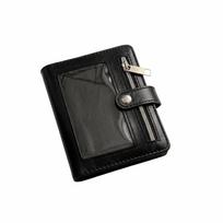 Multi-functional PU Leather Binder Notebook Portable 5-Ring Loose-Leaf Journal  Office Use Style A
