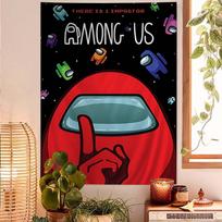 Popular Game A-Among Us Printed Large Wall Tapestry Indian Buddha Wall Decoration Witchcraft Bohemian Hippie Wall Art Decor 100X70CM