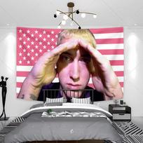 Rap God Hip Pop American Pink Flag EminemS Tapestry Funny Meme Wall Hanging Tapestry Aesthetic Room Decor Hippie Home Decoration 100X70CM