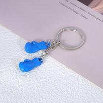 Mini Boxing Gloves Keychain Simulation MMA Gloves Keyring Creative Boxing Pendant  Birthday Gift mėlyna