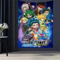 Beyblade Burst Tapestry, Beybattle Evolution Anime Print Wall Hanging for Bedroom, Living Room, Dorm & Kids Room Decor 100X70CM
