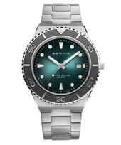 BERING Analog Quartz Arctic Collection Link Sapphire [Authorized Import] Men's & Women's (Unisex) Watch, Watch, Strap, 18940-708, Long-Term Warranty, žalia