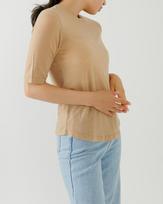 Ramu Studio Loddy Round Tencel Knee-Length Short Sleeve T-Shirt Beige Loddy23Bg Beige/Free