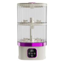 Wireless Mini Dual Bucket Portable Underwear Sock Washer Small Electric Laundry Cup for Dorm Home Use No Plug Needed USB&7.4V violetinė