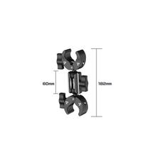 Double Ball Head Adjustable 360 Rotatable Action Camera Crab Clamp Mount with Aluminum Arm Bike/Motorcycle Handlebar Bracket