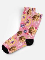 360 Digital Printing Spandex Blank Customized Socks ODM Service Low Minimum Order Quantity Quick Sample Delivery love 36-46 rožinė