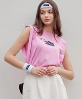 Mackie Shine Shoulder Sleeveless Pink 1 Size