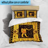 Ancient Egyptian Hieroglyphics 3pcs Bedding,Including 1pc Duvet Cover And 2pcs Pillowcases Perfect for Christmas,Ideal for Bedroom, Dormitory 135cm*200cm
