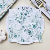 Vakarėlio servetėlės ​​​​20 vienetų 33 cm pločio žalių lapų raštas 20Pcs žalia