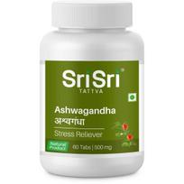 Sri Sri TATTVA shuddhta ka naam Ashwagandha - 500mg Tablet - 60 Count & Energy Booster Made with Pure Ayurvedic Ingredients for Anxiety