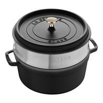 STAUB LA COCOTTE Puodas żeliwny apvalus su wkładem 5.2 ltr, juoda