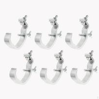 6 Pieces Stage Light Clamp, Aluminum Alloy Quick Release Heavy Duty Hook Clamp for white