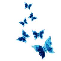 Blue Glow In The Dark Butterfly Wall Stickers Room Decoration Living Room Bedroom Wall Decals AVE